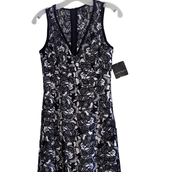 NEW Nanette Lepore Mi Amour Sheath Dress Embroidered Lace Overlay Size 0 - Picture 2 of 6